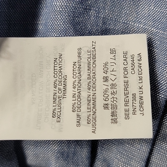 J Crew Size XL Linen Blend On or Off Shoulder Dress, Excellent Used Condition - Picture 14 of 14